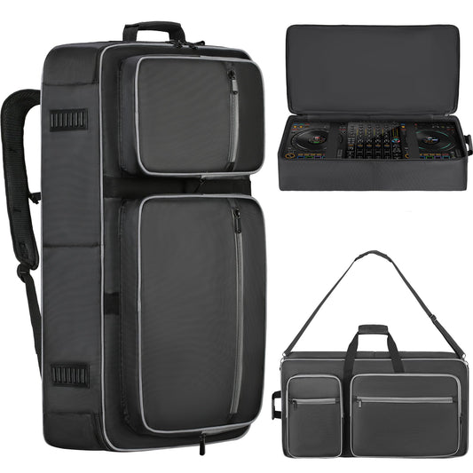 DJ Controller Case Soft Padded, DJ Controller Backpack Bag W/ Multi-pocket