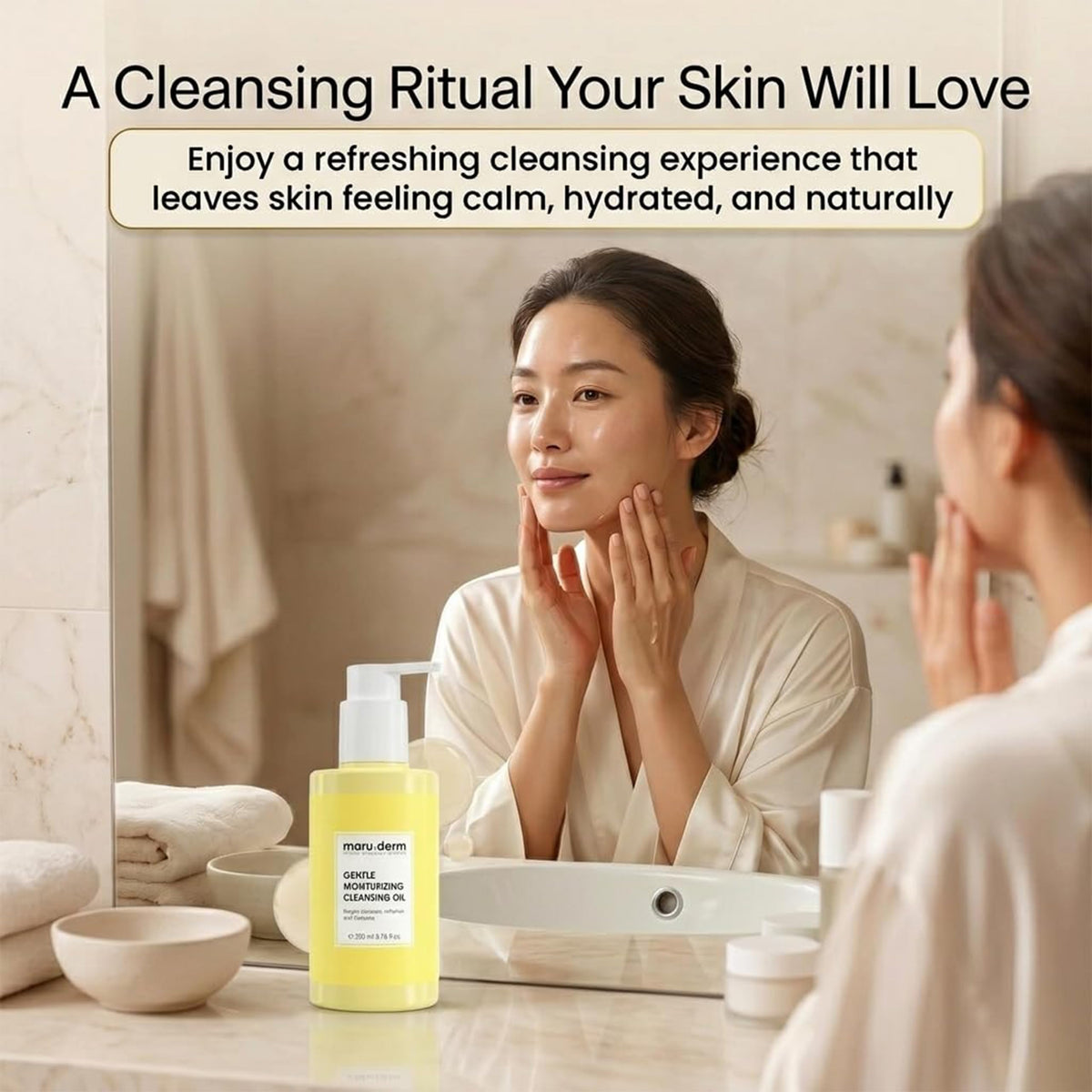 Gentle Cleansing Oil for Face & Body - Makeup Remover & Double Cleanser with Niacinamide & Panthenol - Removes Sunscreen, Sebum & Impurities, Hydrating Formula for Sensitive & Dry Skin – 200ml