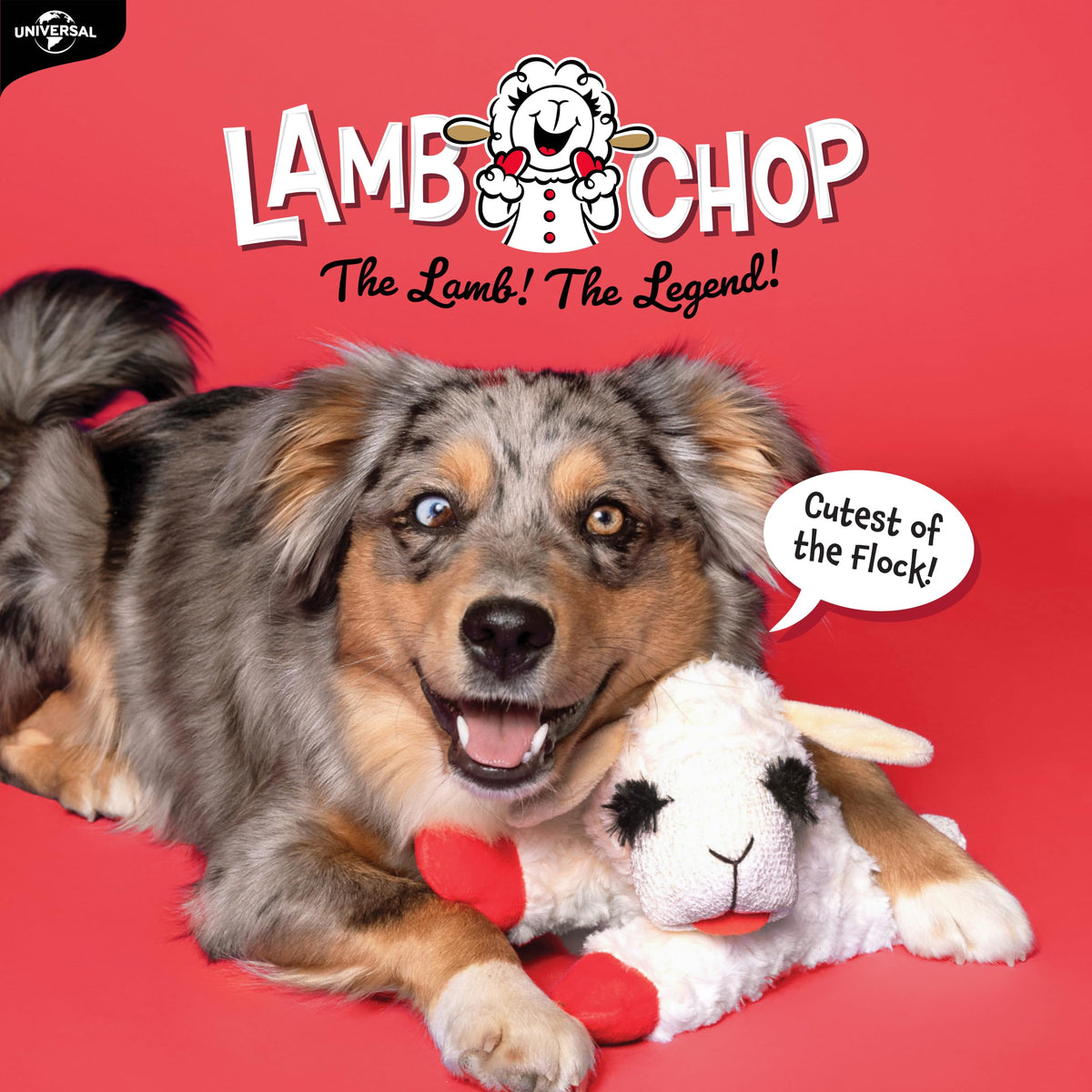 Multipet Lamb Chop Dog Plush Toy - Squeaky Toy for Small & Medium Dogs - Extra Soft Plush - Stuffed Animal for Cuddling & Playing (10", Cream, 5 Squeakers)