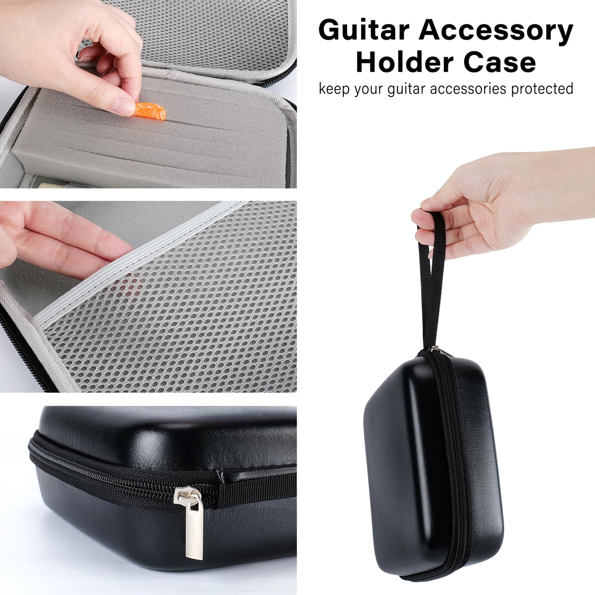LOMEVE 85PCS Guitar Accessories Kit Holder Case Include Acoustic Strings, Tuner, Capo, 3-in-1 Restring Tool, Picks, Pick Holder, Bridge Pins, Nuts & Saddles, Finger Protector, Chord Chart
