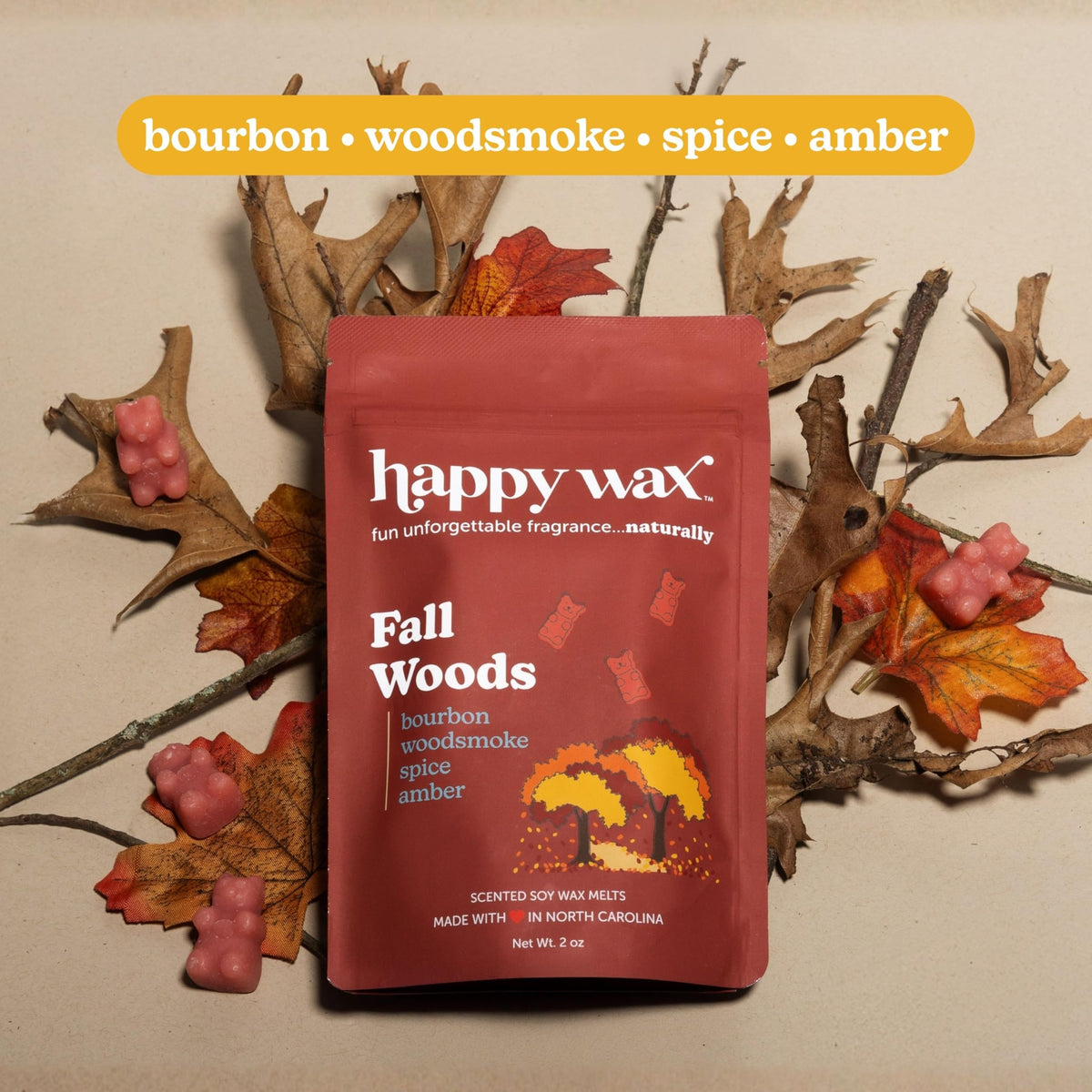 Happy Wax Fall Scented Soy Wax Melts 6oz Variety Pack - Fall Mix