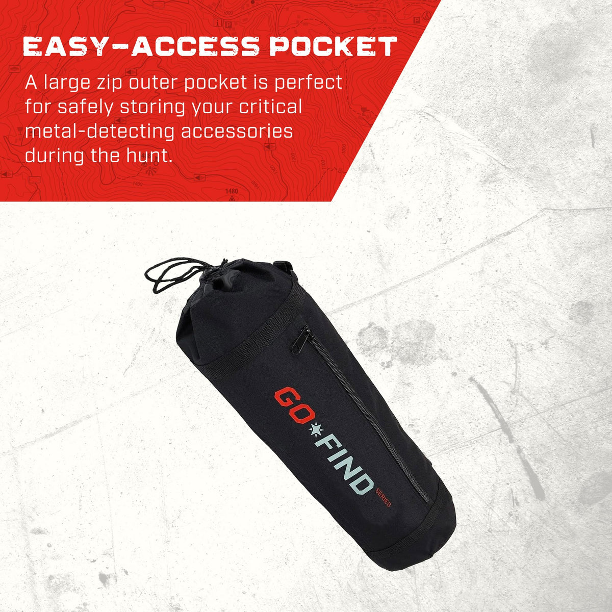 MINELAB GO-FIND Metal Detector Carry Bag with Pocket and Padded Shoulder Strap