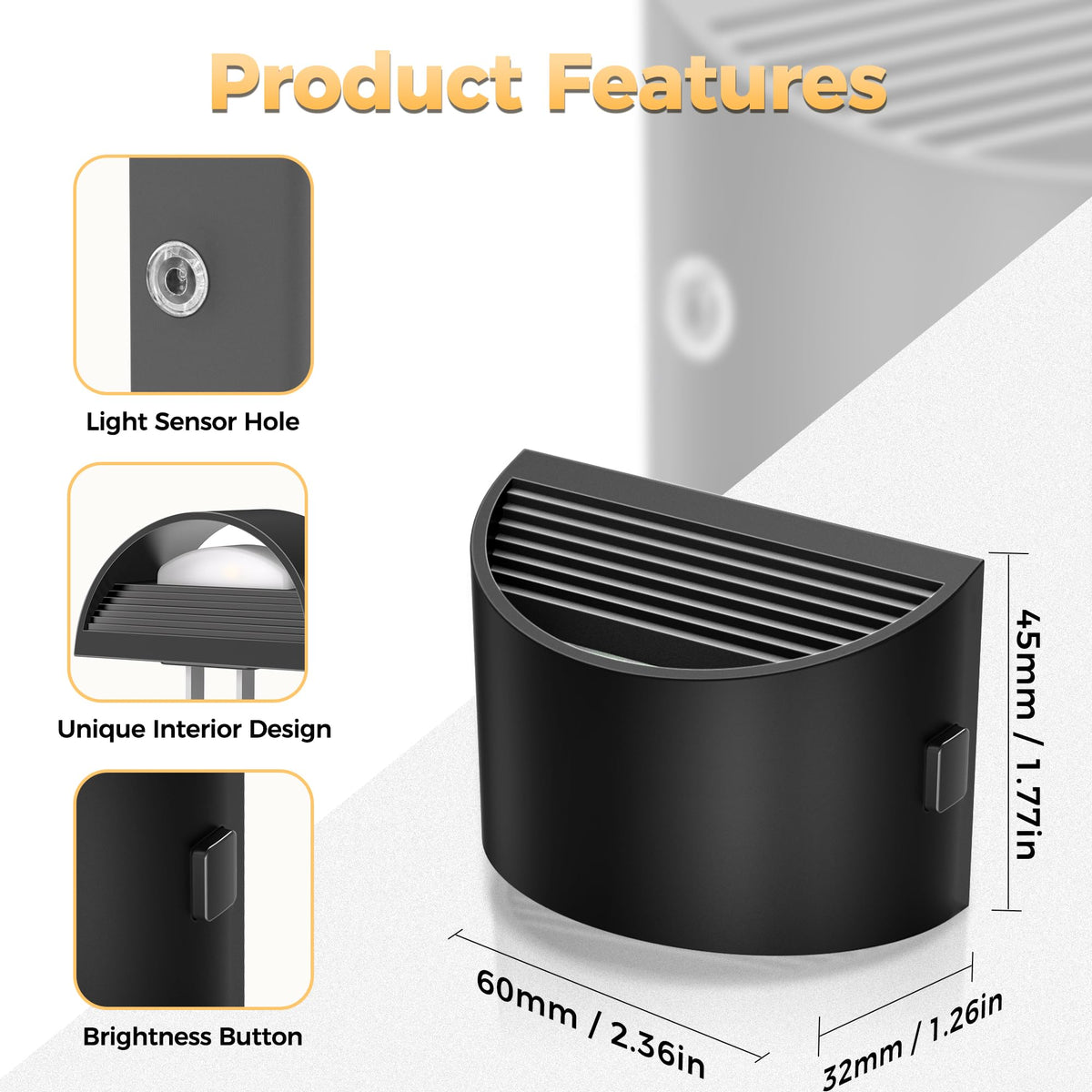 DORESshop Night Light, Night Lights Plug into Wall, Adjustable, 3000K