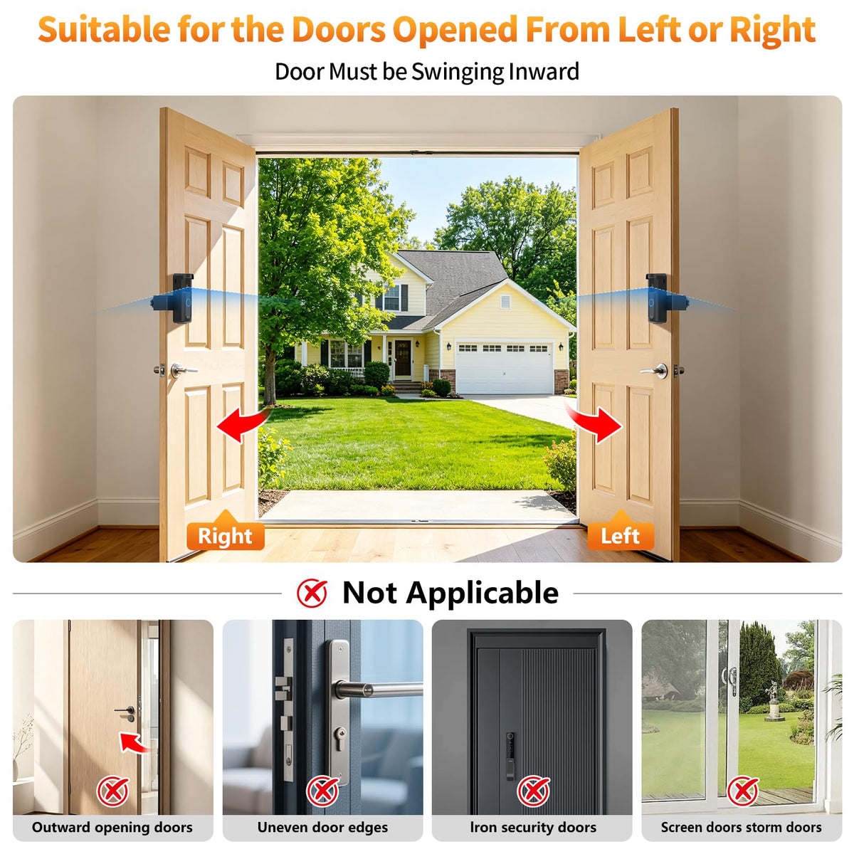 No-Drilling Anti-Theft Doorbell Mount for Ring Battery Doorbell/Plus/Pro 2nd Gen(2026 Newest Model), Doorbell Camera Mount for Apartment/Rental, Mounting Bracket Holder for Inward Swing Door, Black