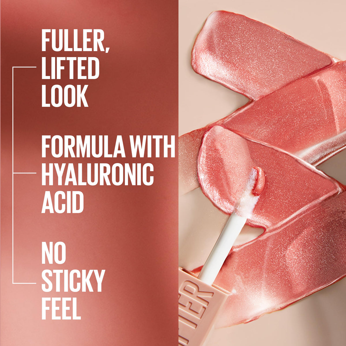 MAYBELLINE Lifter Gloss with Hyaluronic Acid, Hydrating Lip Gloss, Brass & Moon Shades, 0.18 Ounce Each