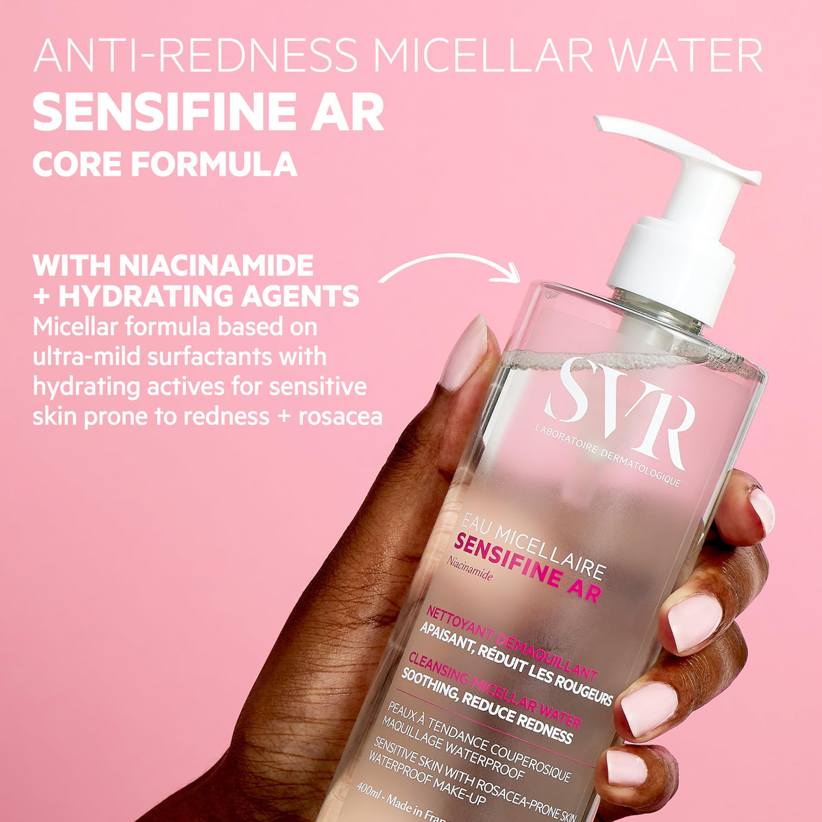 SVR Sensifine AR Micellar Water Makeup Remover, 13.5 fl oz
