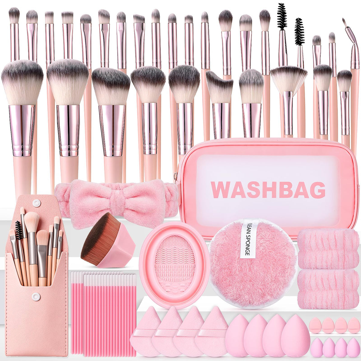 112Pcs Pink Makeup Brushes Set Professional Makeup Brushes & Tools Kit