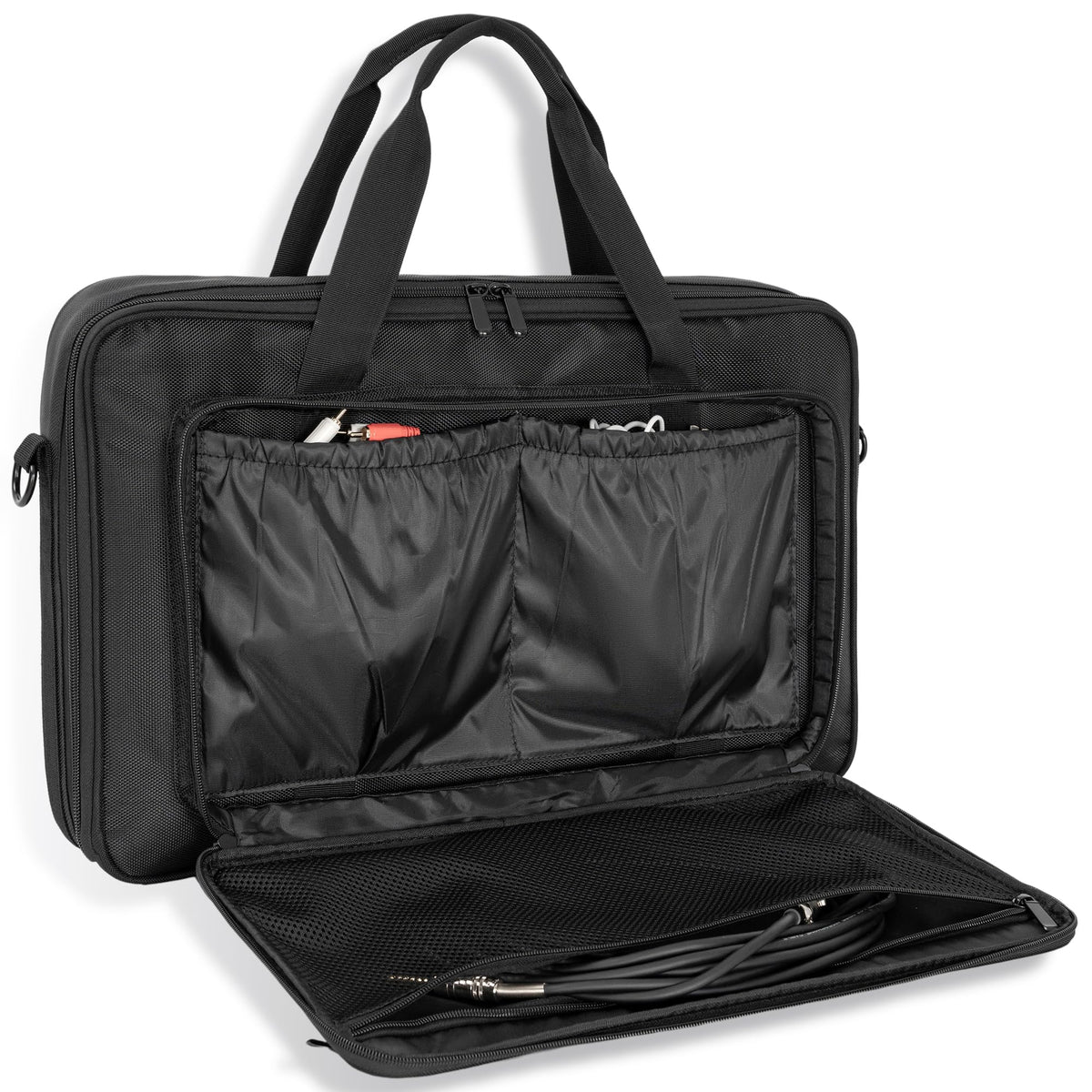 ITHWIU DJ Carrying Case Fits DDJ 200, ddj-wego3, AKAI MK3, Native Maschine Mikro Mk3, Hercules DJ Control Inpulse 200, Numark Party mix, Multi-FX pedals, line 6 helix floor, 16 x 10 x 2.5 Inch, Black