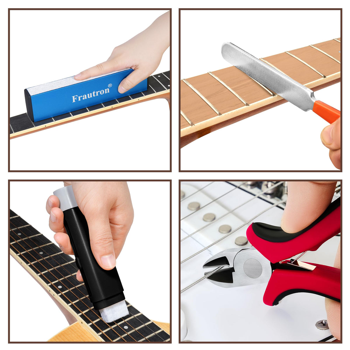 Frautron Luthier Tools Guitar Kit, Guitar Setup Tool Kit for Enthusiast