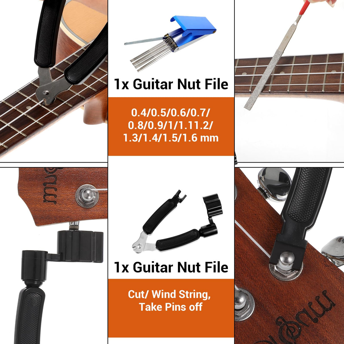 Ckhoid 28Pcs Guitar Tool Kit, Guitar Accessories, Setup Kit with Carry Bag
