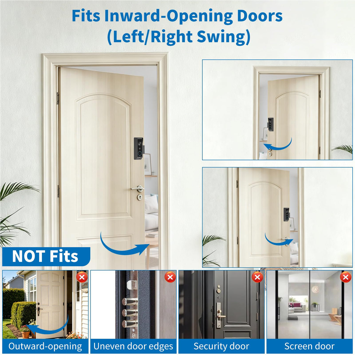 Eufy Doorbell Camera Mount, Anti-Theft Door Bell Kit for Eufy E340 Doorbell