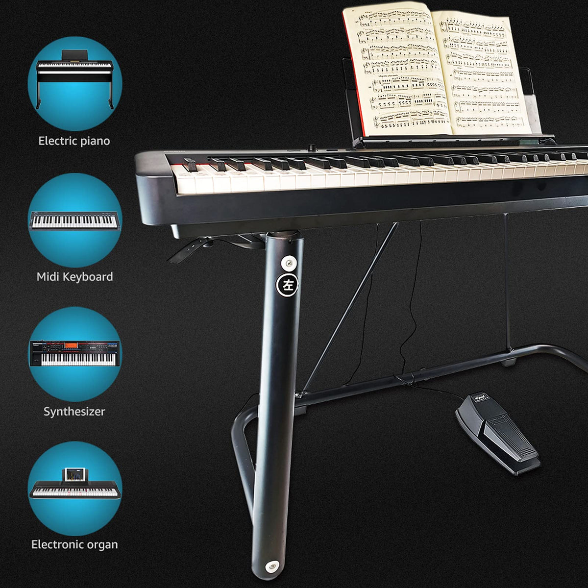 Piano Sustain Pedal for Digital Pianos –Fix Muddy Notes, Fit Yamaha Casio
