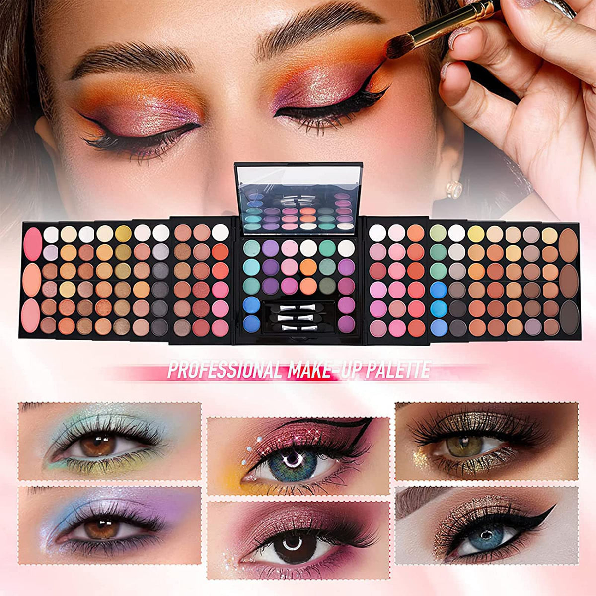 148 Colors Makeup Pallet,Professional Makeup Kit for Women Full Kit,All in One Makeup Sets for Women&Beginner,include Eyeshadow,Lipstick,Eyeliner,Concealer,makeup brush(045 Set-Black)