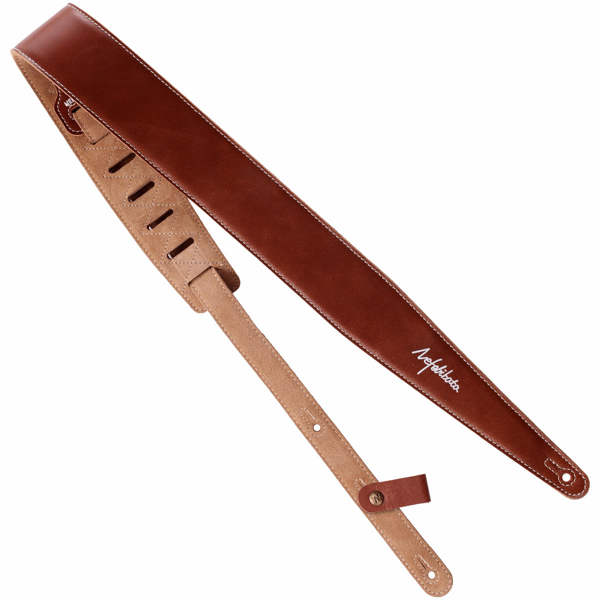 Nefelibata Guitar Strap 2.5", Head Layer Cowhide Leather Guitar Straps with Foam Padding for Bass, Electric, and Acoustic Guitars
