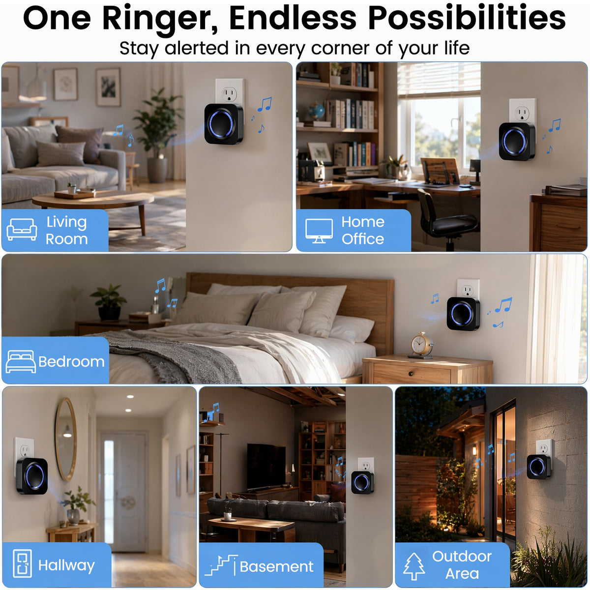 MISDUOCOCO Wireless Smart Doorbell Chime for Google Nest Video Doorbells