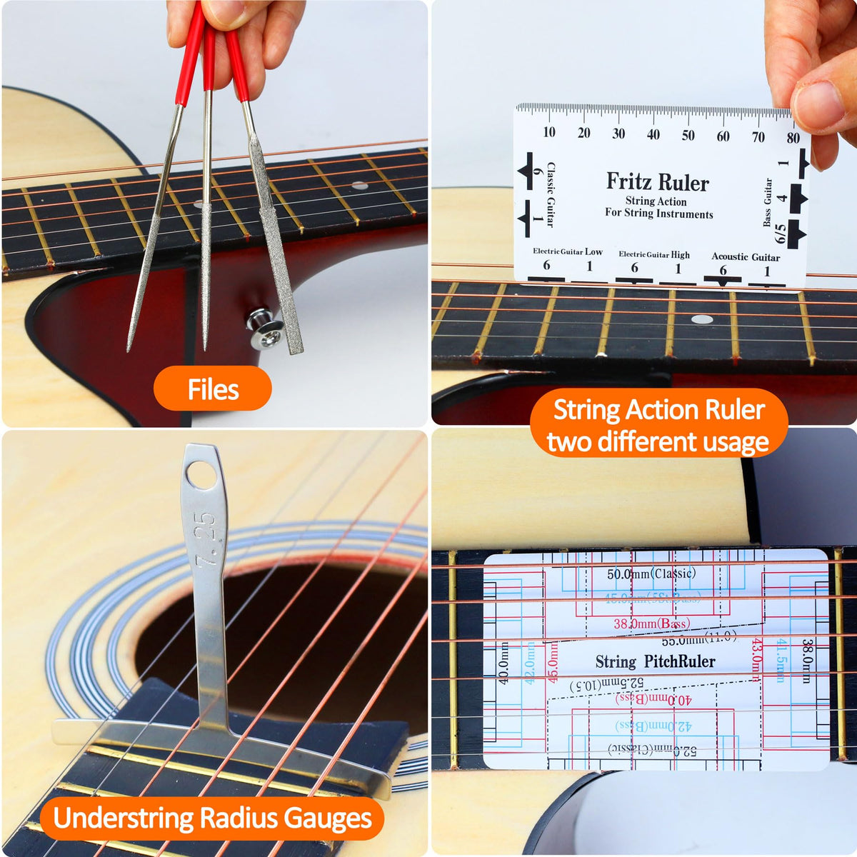 28Pcs Guitar Tool Kit, Guitar Accessories Gifts for Men, Guitar Maintenance Kit with Carry Bag, Guitar Repair Kit for Acoustic Electric Guitar Ukulele Bass Banjo, TIMDAM Guitar Setup Kit Guitar Gifts