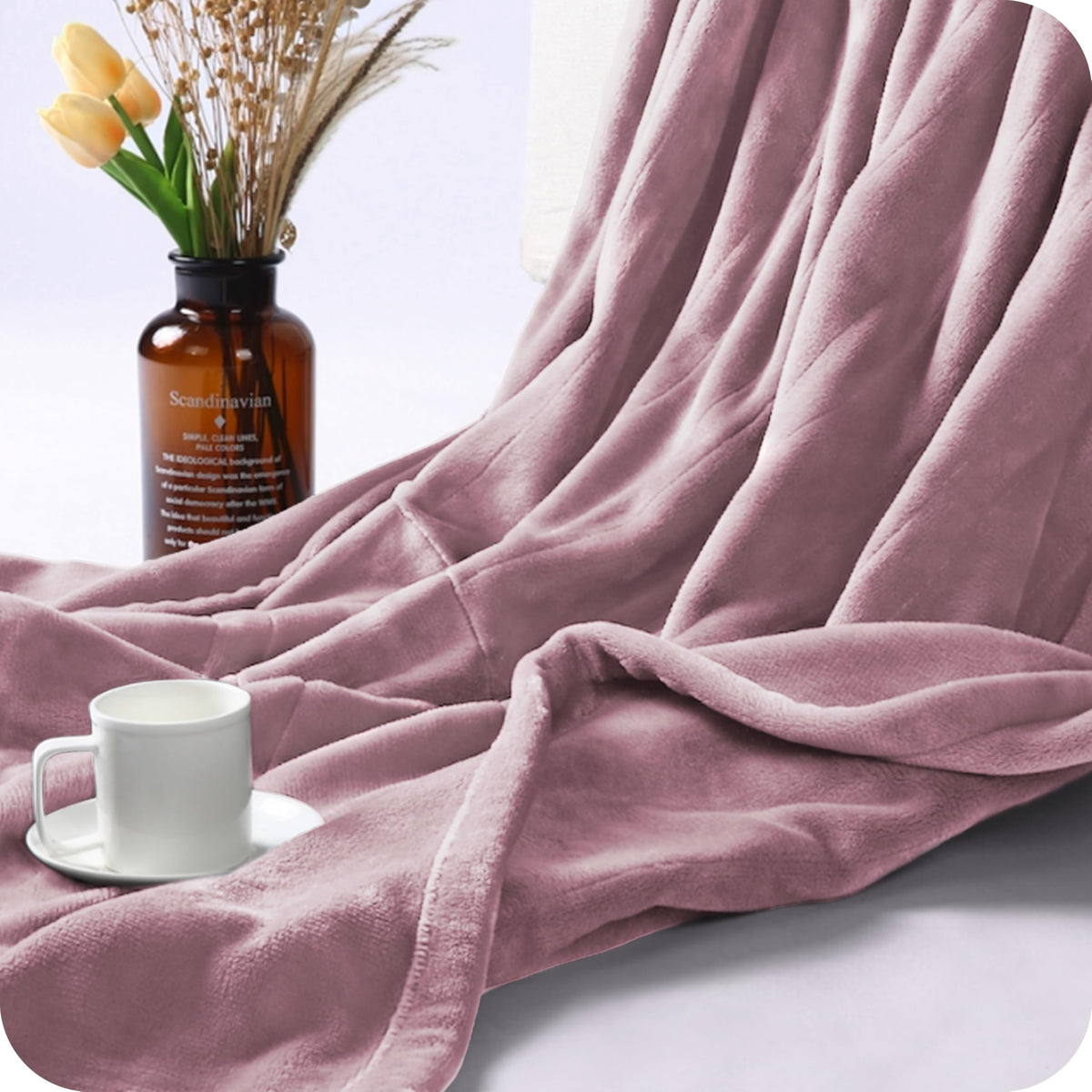 LaffyLo Electric Heated Blanket Queen Size 84" x 90", Soft Flannel Heating Blanket with Dual Controls, 4 Heat Settings, 10-Hour Auto Shutoff, Overheat Protection, Machine Washable, Purple