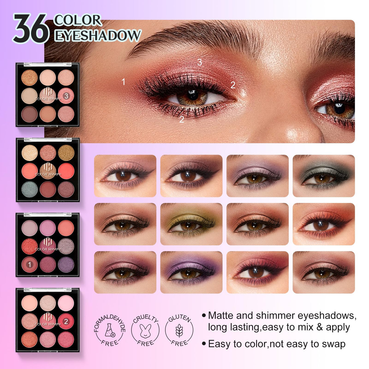 Color Nymph Makeup Kit for Teen Girls, Makeup Sets for Beginners