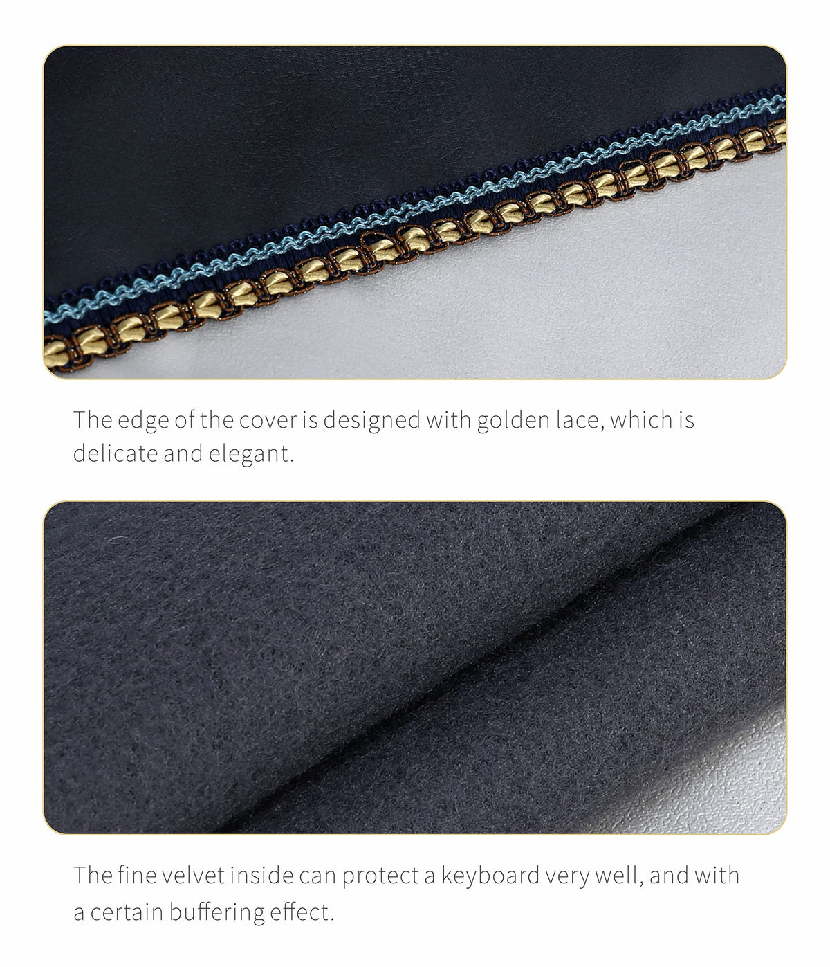 Zreephy Piano Keyboard Dust Cover with Music Stand Opening of Zipper Design, Dust Proof Cover Compatible for Yamaha DGX670 88-Key Digital Piano Keyboard KBP Series Keyboards