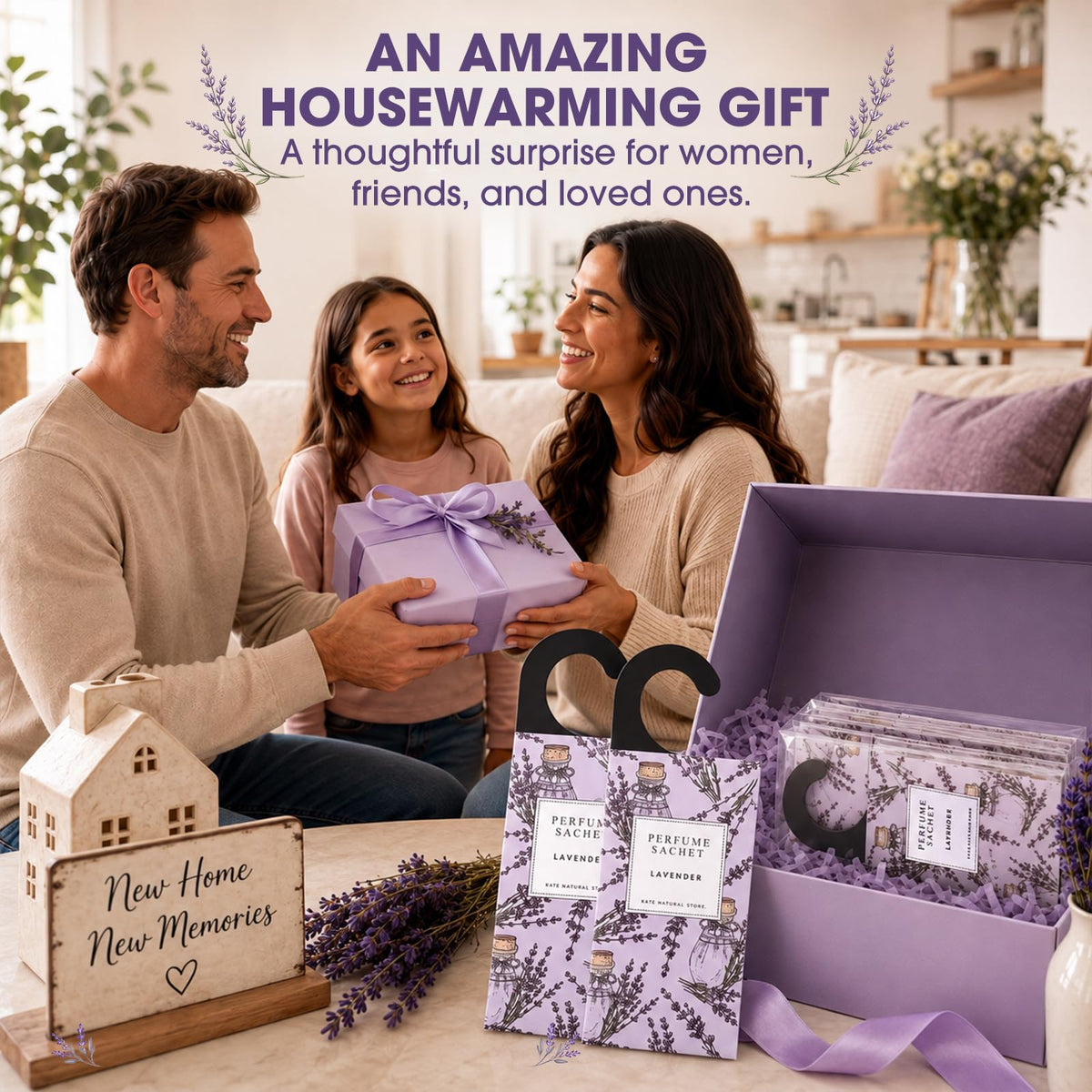 Large 12 Packs Lavender Hanging Scented Sachets Long-Lasting Closet Deodorizer Air Freshener Fabric Refresher Odor Eliminator for Drawer Home Fragrance Gift Set