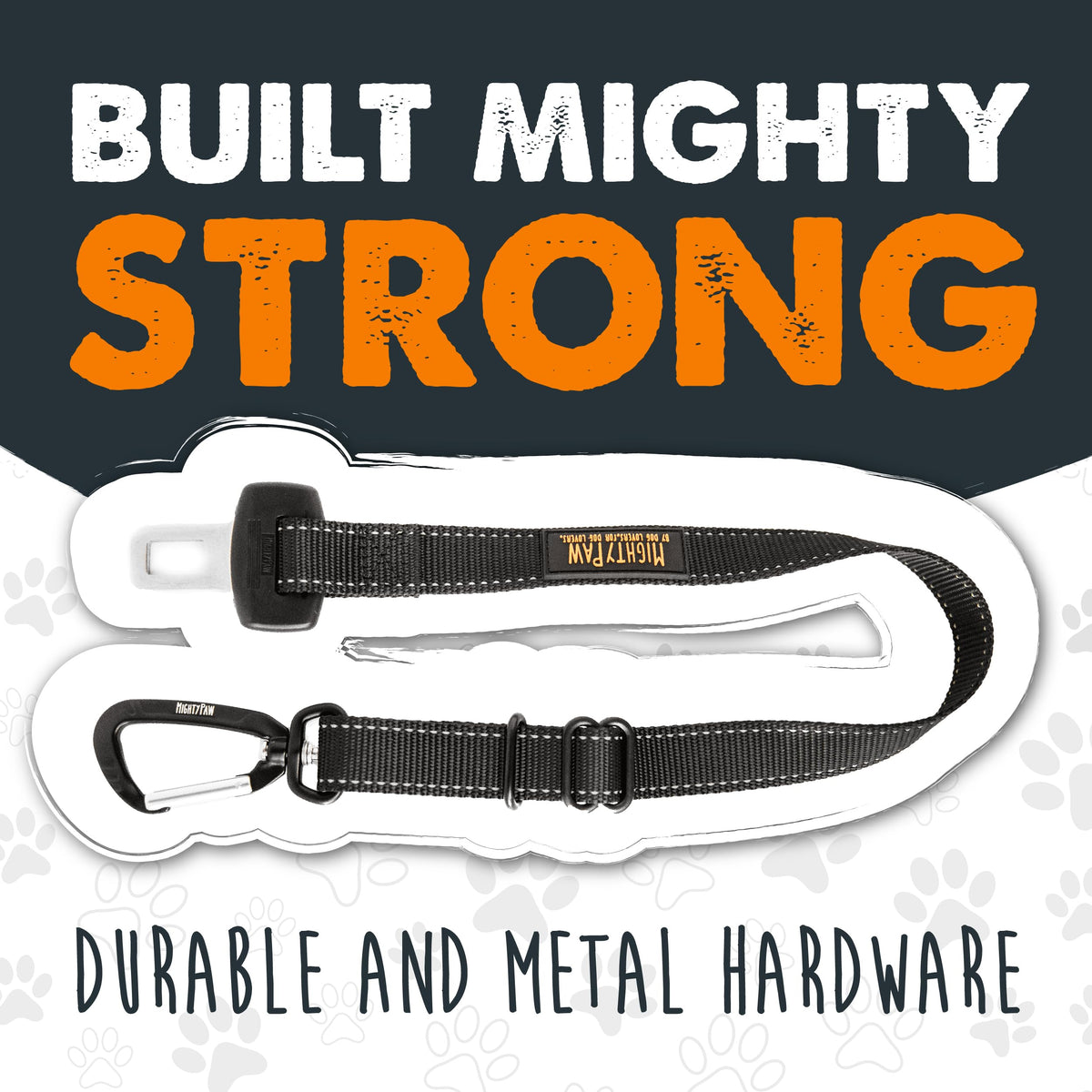 Mighty Paw Dog Seat Belt for Car, Heavy-Duty Aviation Aluminum Carabiner