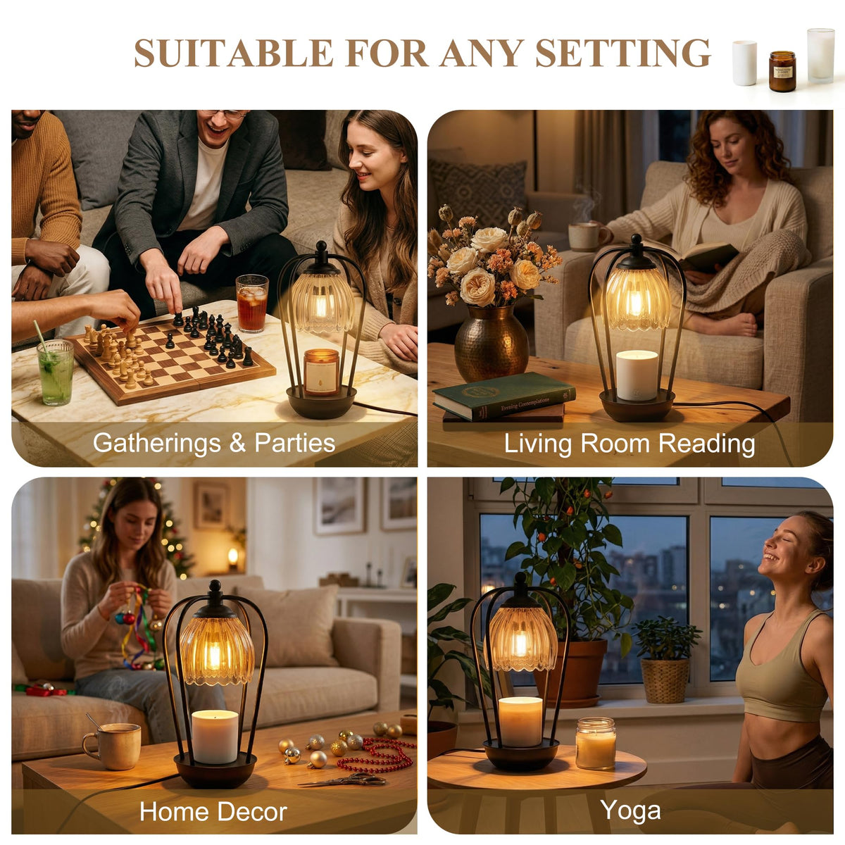Fitrobust Candle Warmer Lamp with Timer and Wireless Remote Control