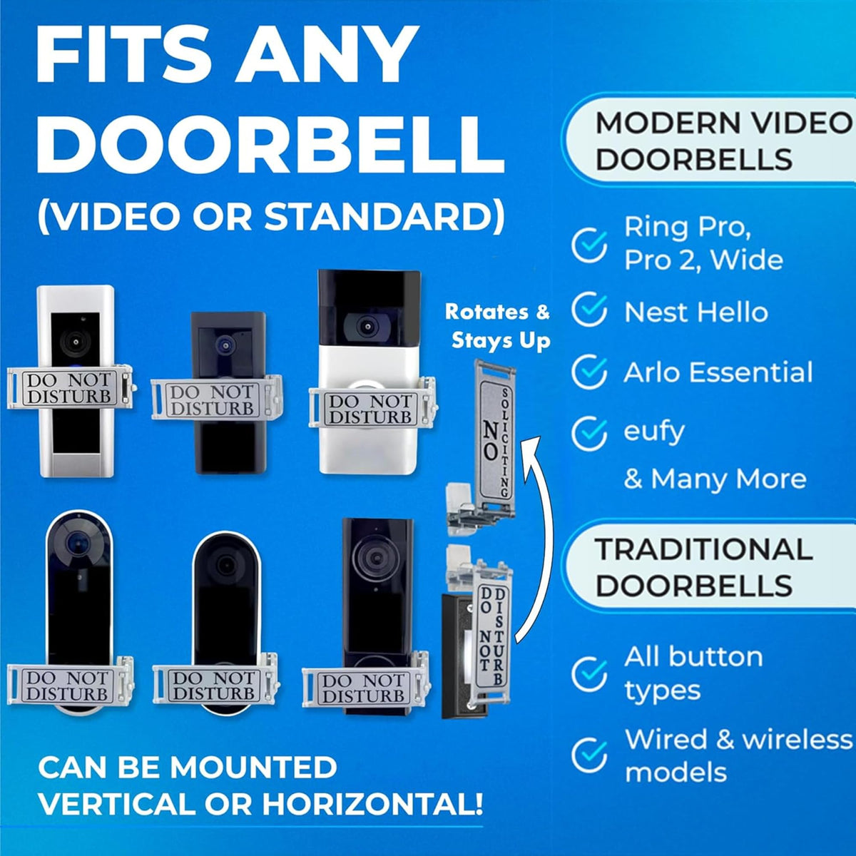 Nap Guardian The Original No Soliciting Doorbell Cover, Universal Fit