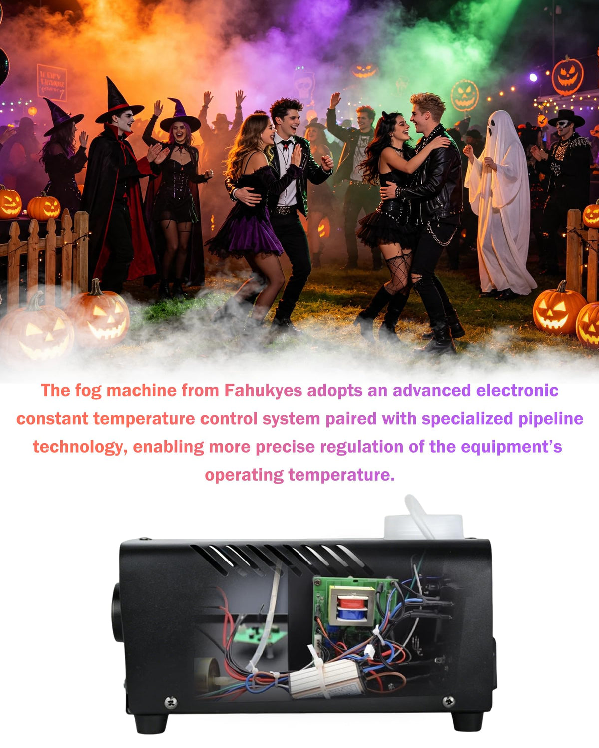Fog Machine 600W Halloween Smoke machine Indoor Outdoor Stage