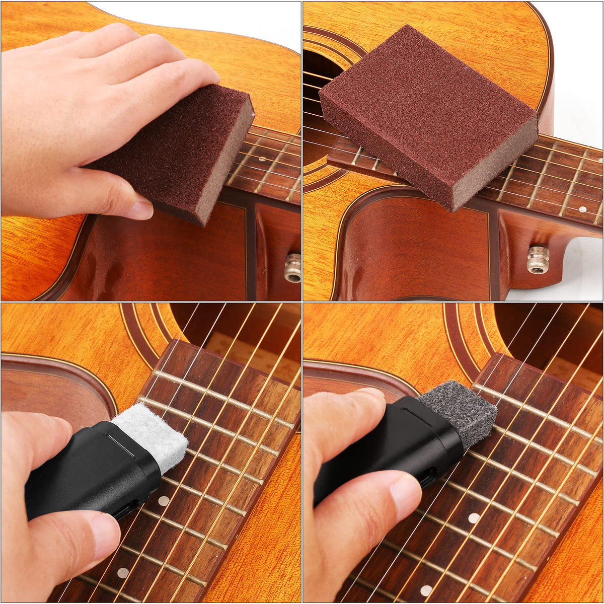 72PCS Guitar Tool Kit Repair Maintenance Accessories Guitar Parts Set with Carry Bag Guitar Care For Electric Acoustic Guitar Ukulele Bass Banjo