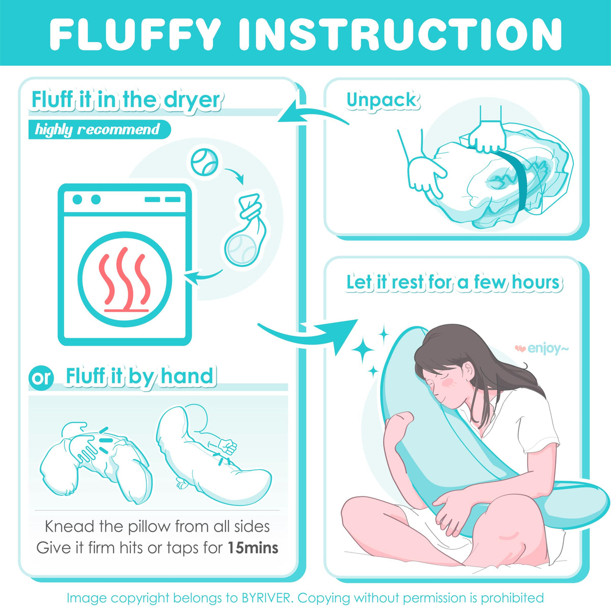 BYRIVER C Shaped Pregnancy Pillow with Cover, Knee Pillow for Side Sleeper Knees Legs Hips Pain, Leg Pillow Elevation for Lower Back Pain, Versatile Small Body Pillow for Sleeping(Dino)