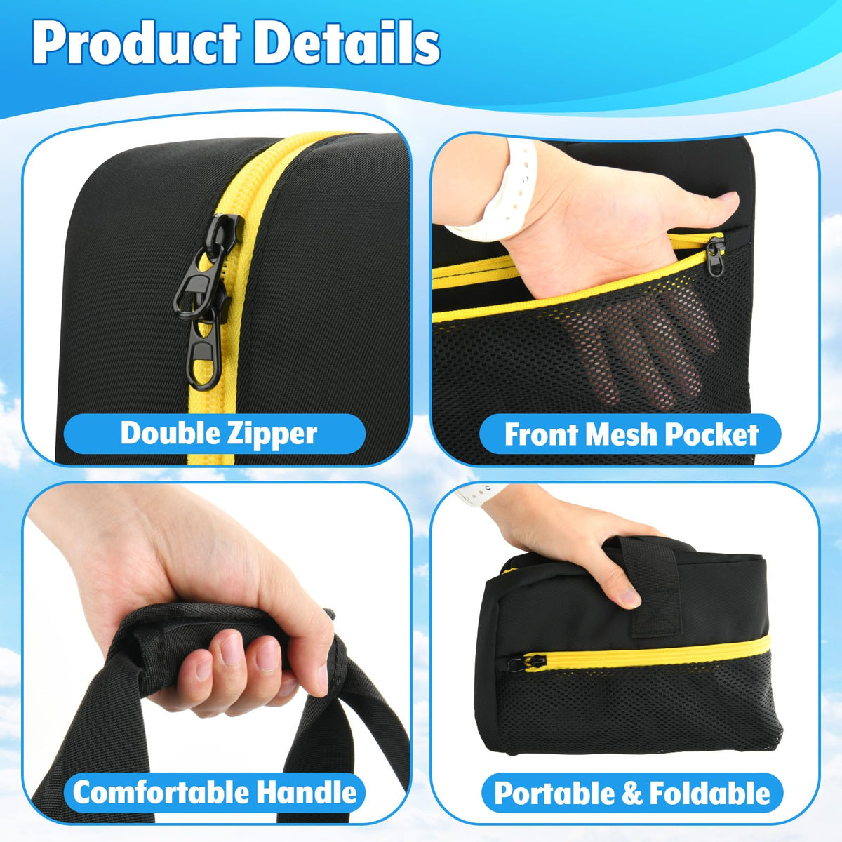 Easecos Metal Detector Carry Bag Compatible with National Geographic Starter Metal Detector Kit, Lightweight Gold Detectors Storage Bag with Mesh Pocket for Outdoor Treasure Hunting, Case Only