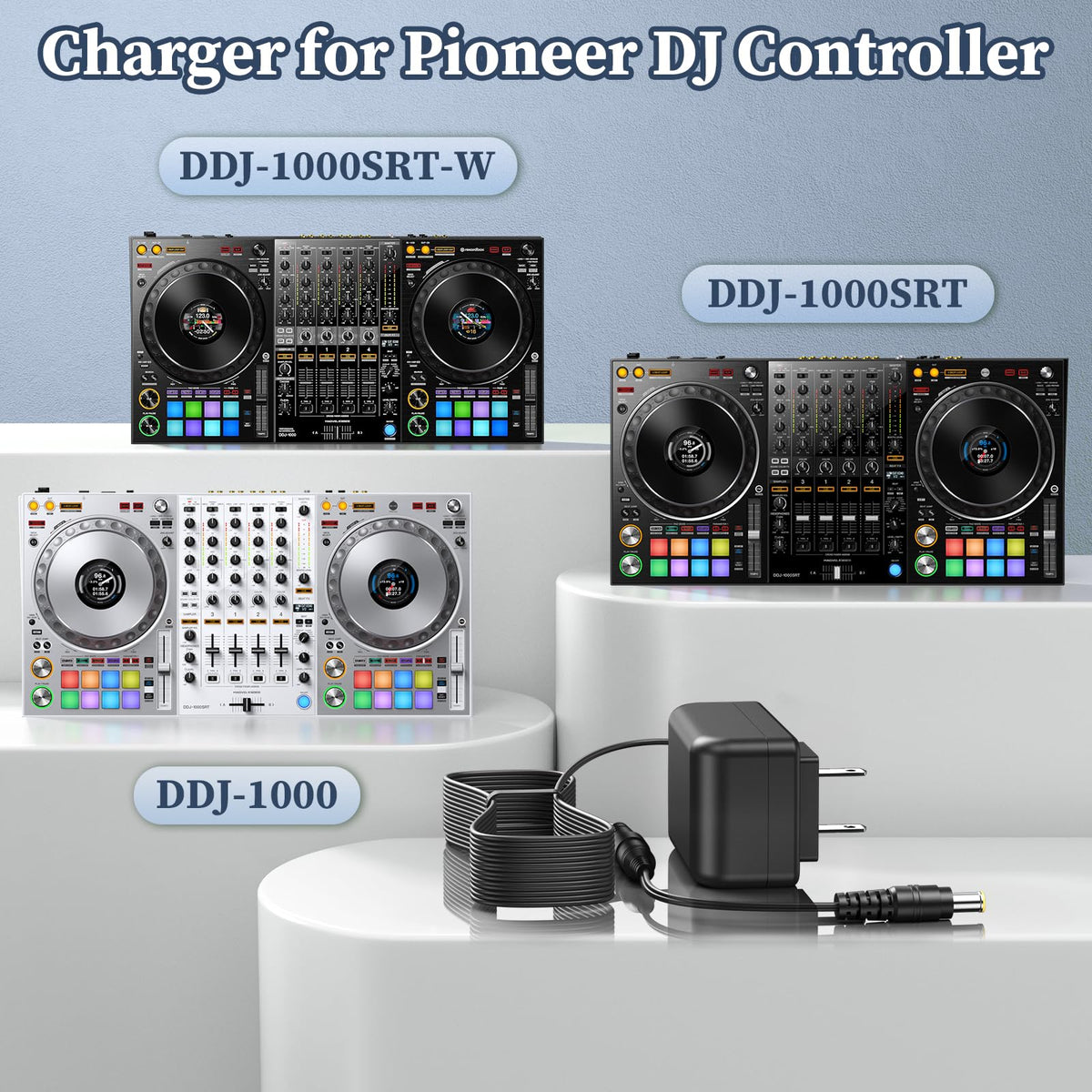 12V Adapter for Pioneer DDJ-1000 DDJ-1000SRT DDJ-1000SRT-W DJ Controller