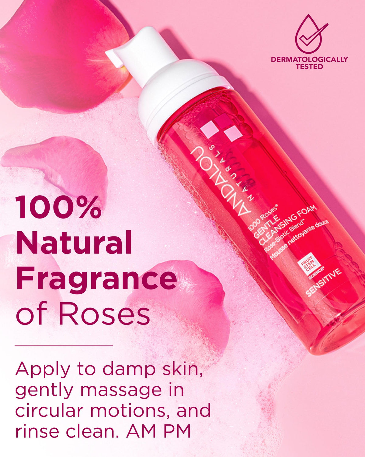 Andalou Naturals 1000 Roses Gentle Cleansing Foam (5.5 fl oz)