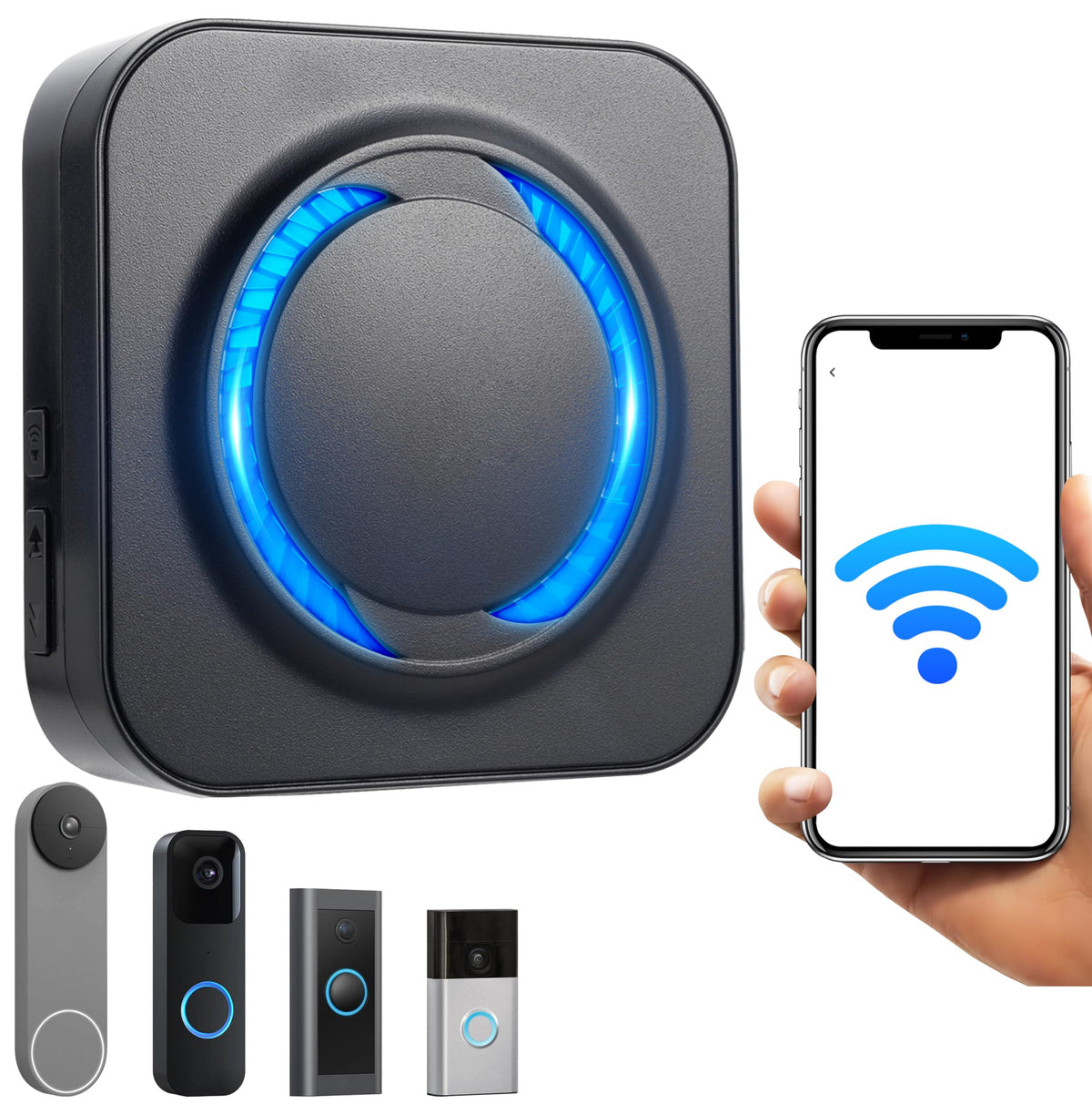 MISDUOCOCO Smart WiFi Wireless Doorbell Chime for Google Nest/Ring/Blink