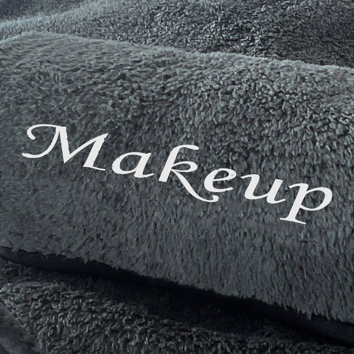 Cosy Family 10 Pack Makeup Remover Wash Cloths - Soft Microfiber Fingertip Facial Cleansing Cloths for Hand and Make Up, 12 x 12 in, Black Grey