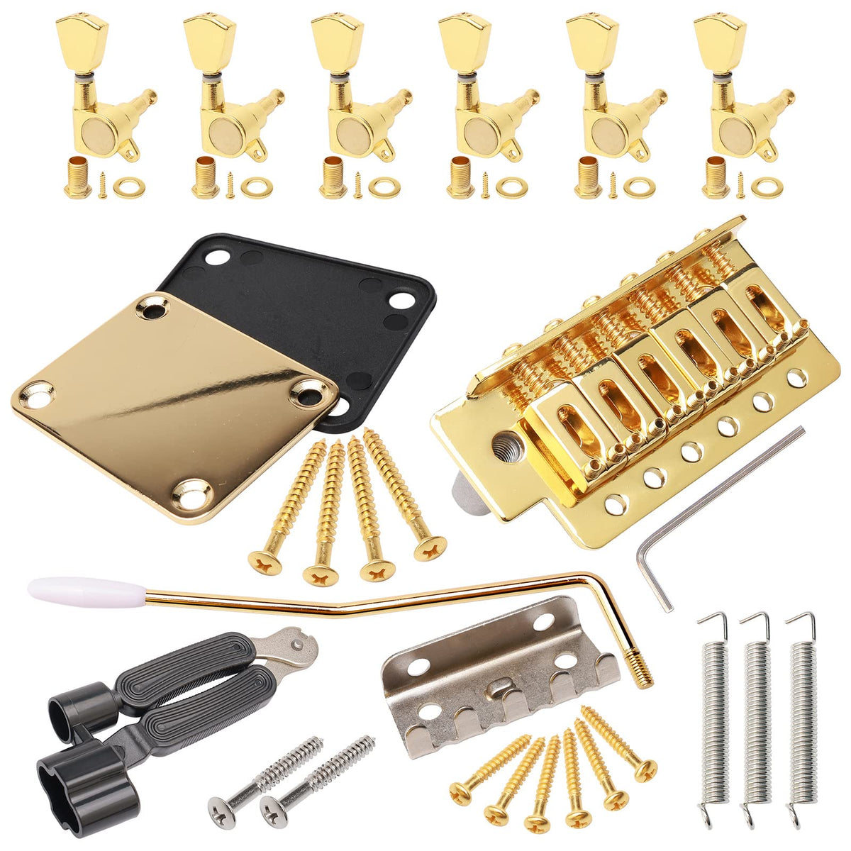 Swhmc Golden 6 Strings Electric Guitar Tremolo Bridge Bar Kit