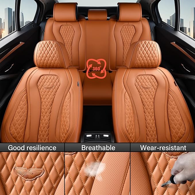 Coverado Seat Covers, Seat Covers 2 Seats, Brown Car Seat Cover Front Seats, Luxury Automotive Seat Covers, Front Car Seat Covers Leather Car Seat Protector