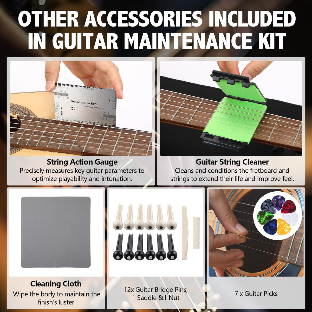 Guitar Mat & Guitar Neck Rest Kit, Luthier Repair Tools