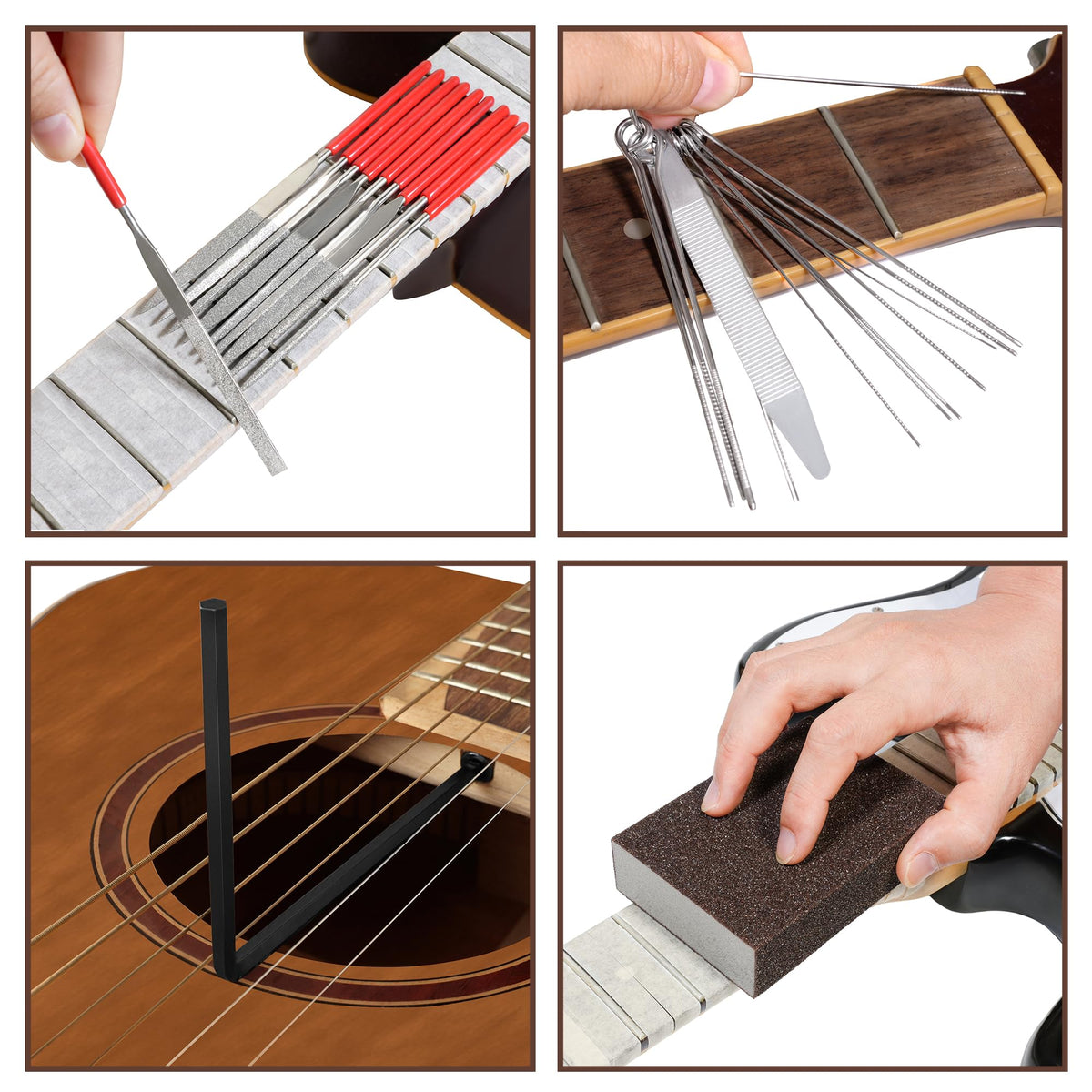 Frautron Luthier Tools Guitar Kit, Guitar Setup Tool Kit for Enthusiast