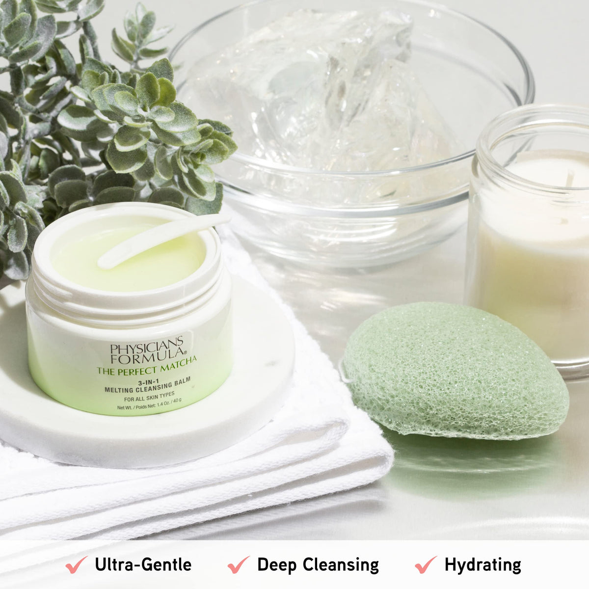 Physicians Formula Cleansing Balm The Perfect Matcha 3-in-1 Makeup Remover For Eye, Lip, Or Face, Deeply Cleanses Pores And Removes Impurities, Ultra Nourishing Soothing Treatment, Mandarin
