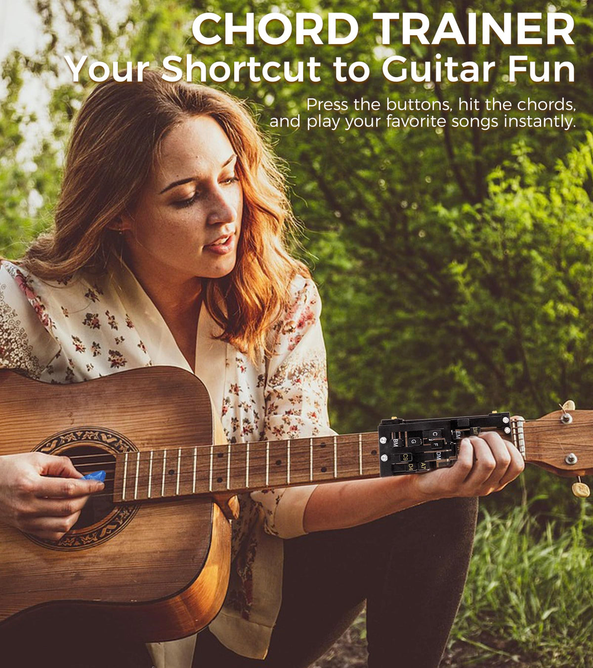firburove Guitar Chord Presser with 6 Premium Guitar Picks