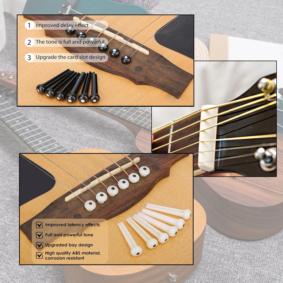 Jinlop Essential Acoustic Guitar Kit: Tuner, Capo, 18 Strings & Tools