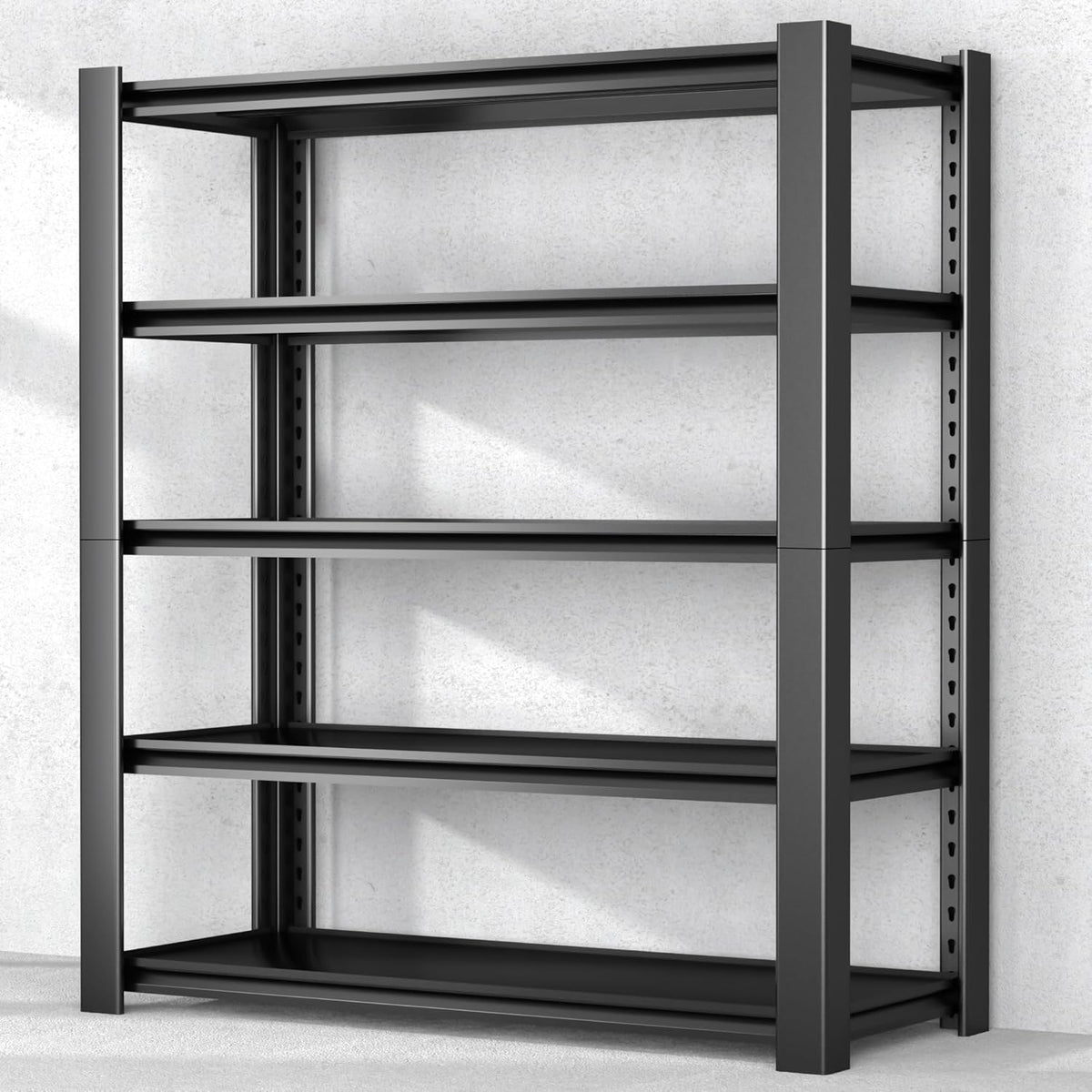 5-Tier Garage Shelving Heavy Duty, 3000 LBS Capacity Metal Storage Rack 24" D x 60" W x 76" H, Adjustable Steel Shelves Unit for Garage, Warehouse, Basement, Pantry, Workshop.1 Pack