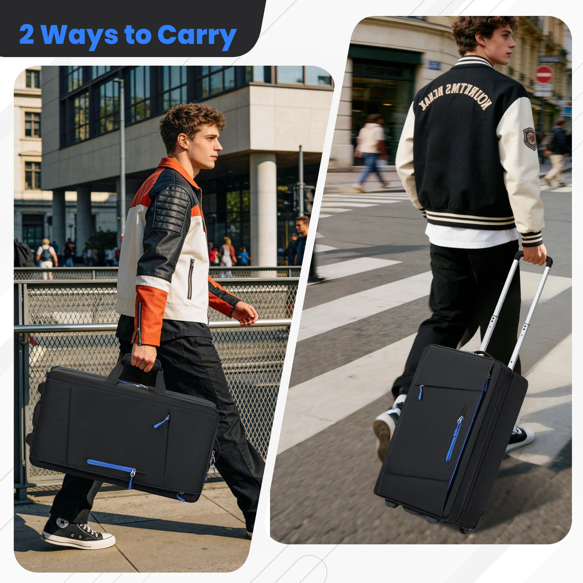 DJ Controller Case with Wheels, Rolling DJ Gig Bag for DJ, Music Producers