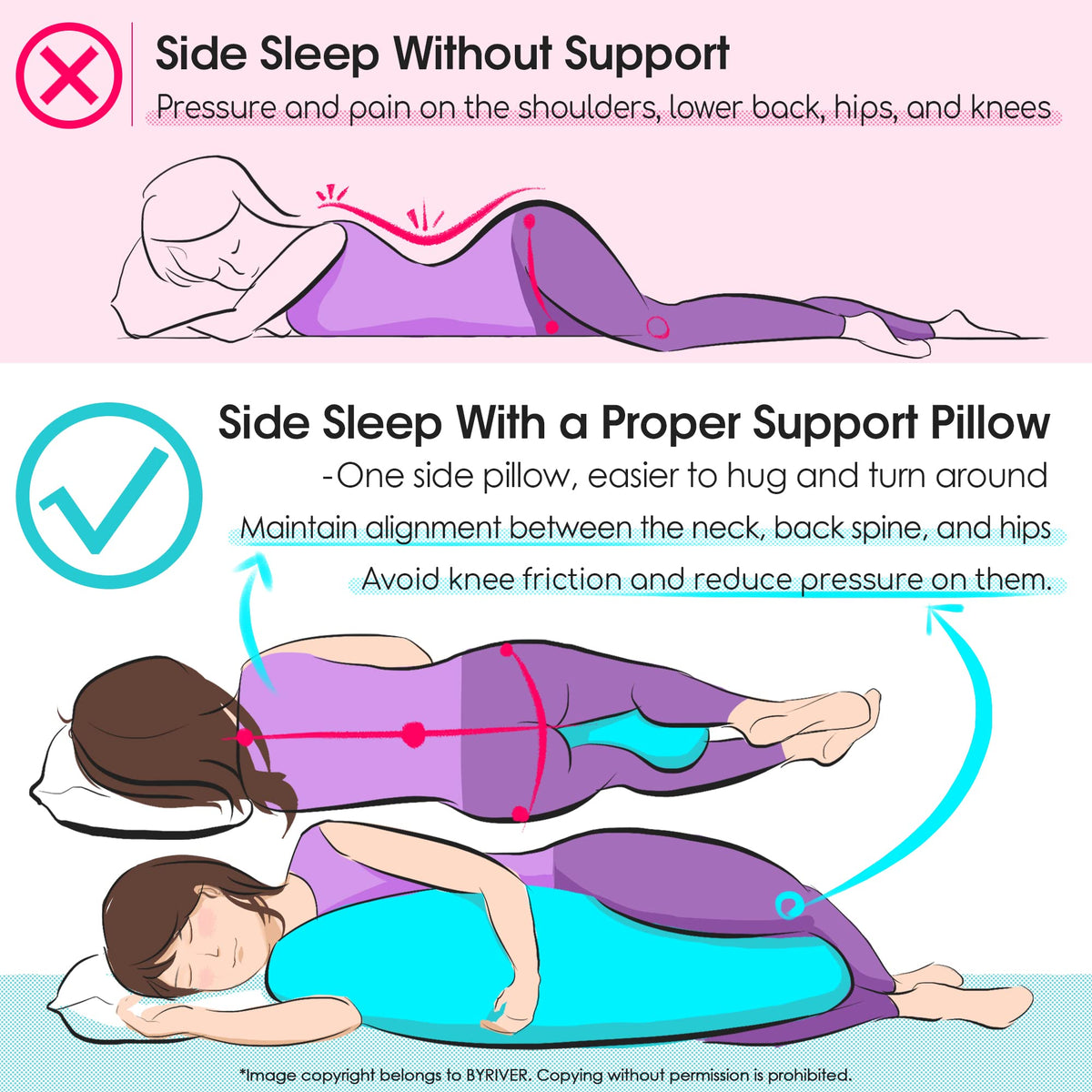 BYRIVER 43" Mint Green Cooling Side Sleeping Body Pillow for Adults Women Men, Contour Curved J Shaped Hugging Pillow for Pregnancy Belly Leg Knee Support (XL)