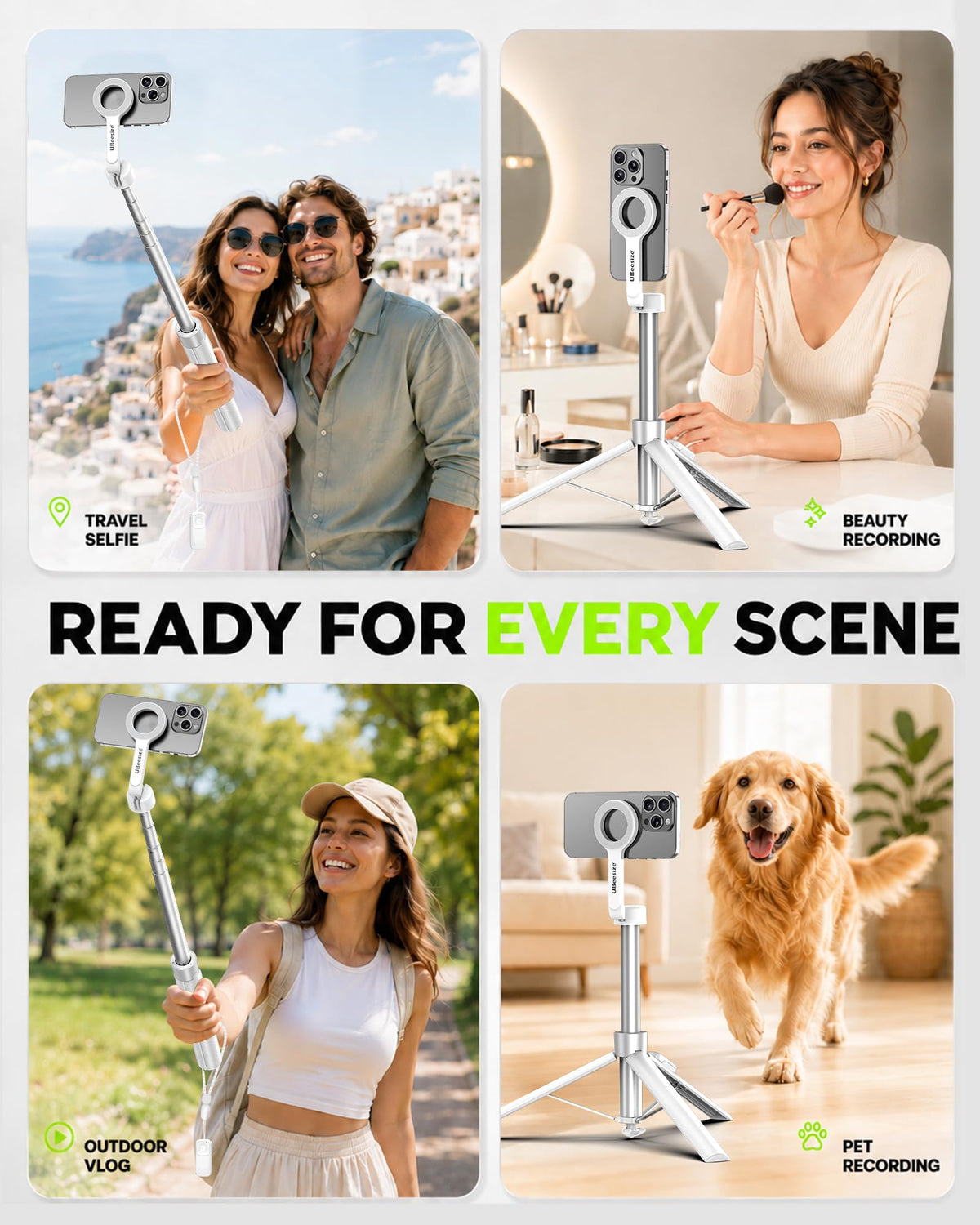 UBeesize 71" Phone Tripod Stand & Magnetic Selfie Stick Tripod for iPhone