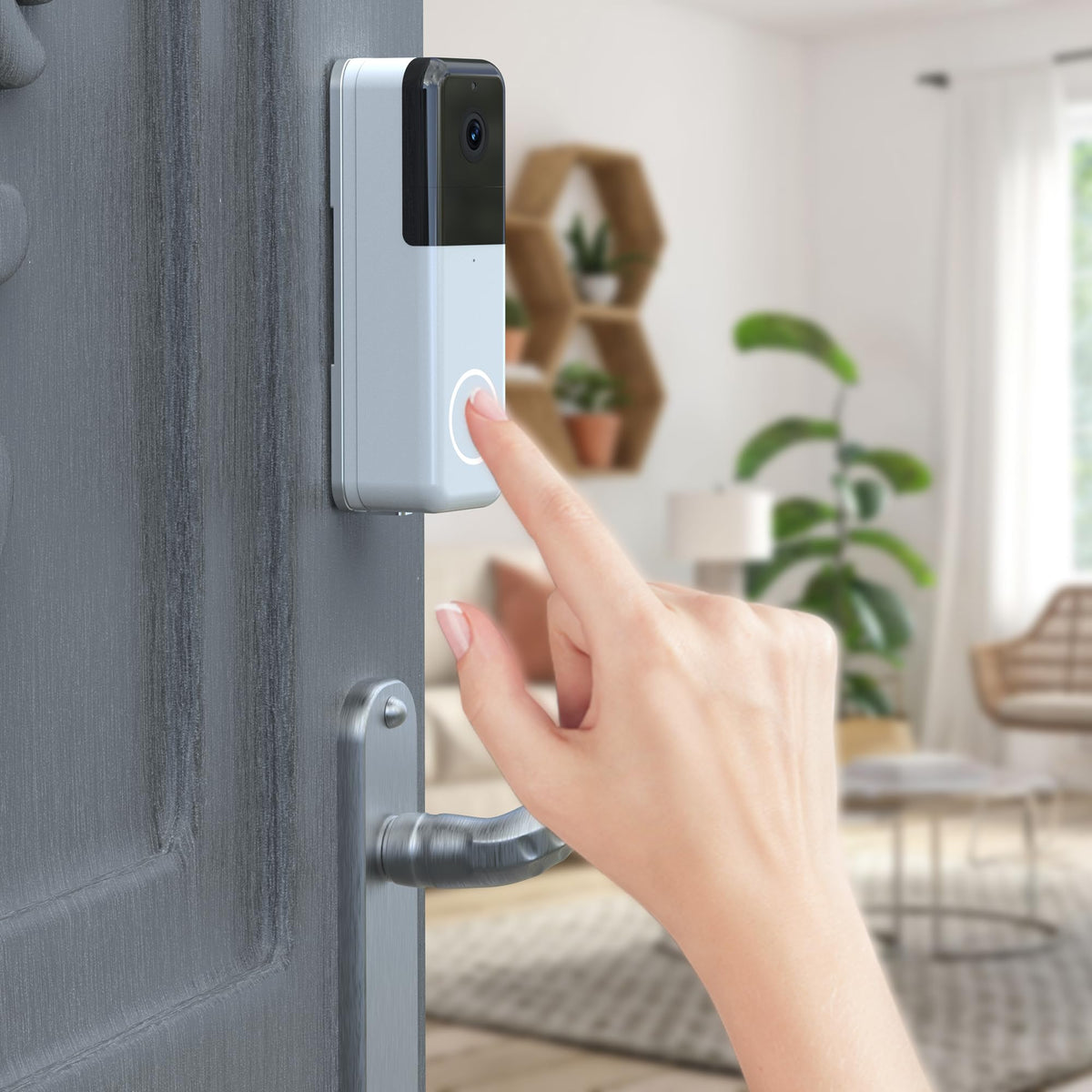VMEI Anti-Theft Door Mount Compatible with Wyze Video Doorbell Pro, Made of Hard Stainless Steel and Aluminum Alloy, Real Anti-Theft, No Drill, Not Block Night Sensor (Silver)