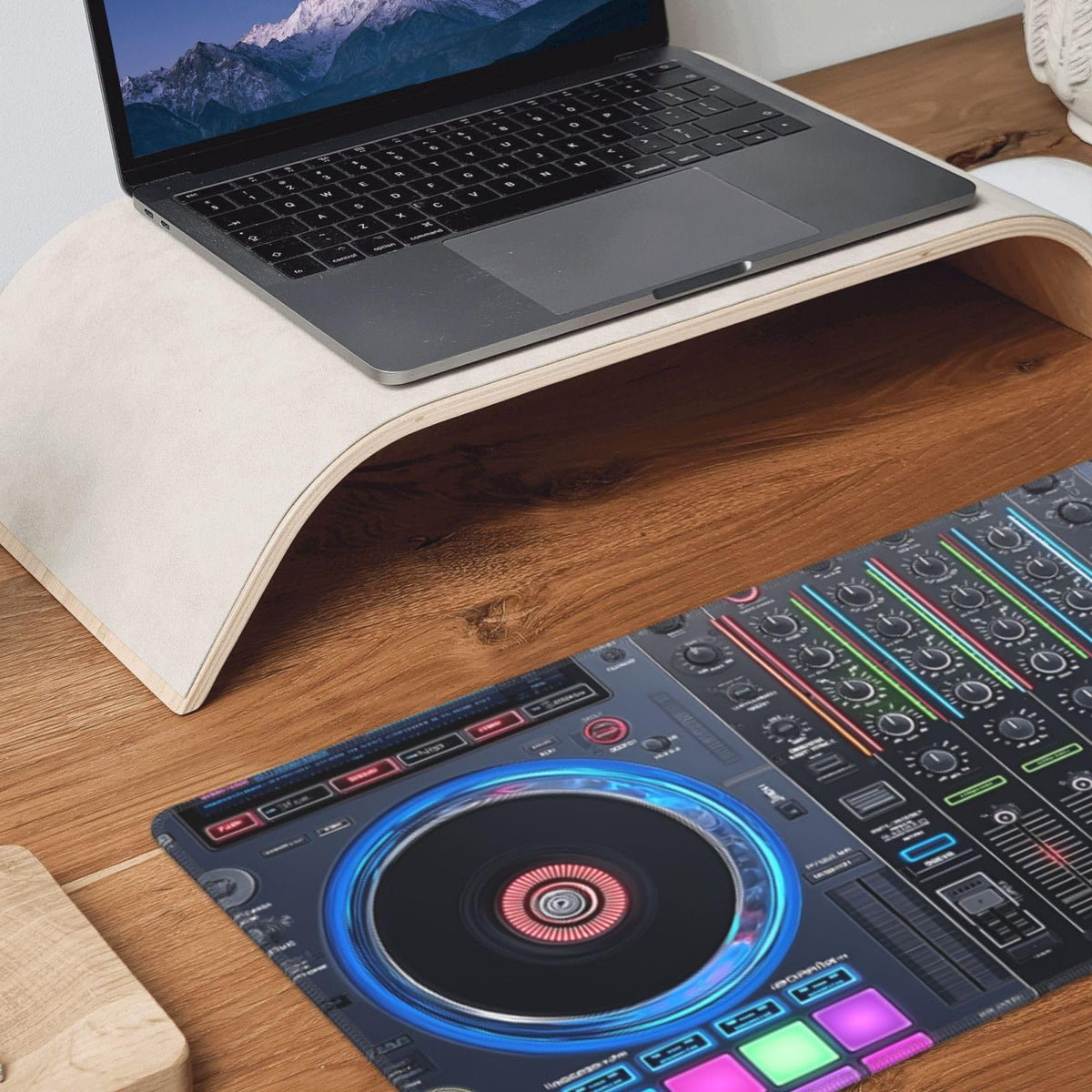 XL Large Gaming Mouse Pad Desk Mat, 31.5×11.8 Inch DJ Mixer Desk Pad, Music Controller Turntable Long Keyboard Mat for Desktop Laptop PC Computer