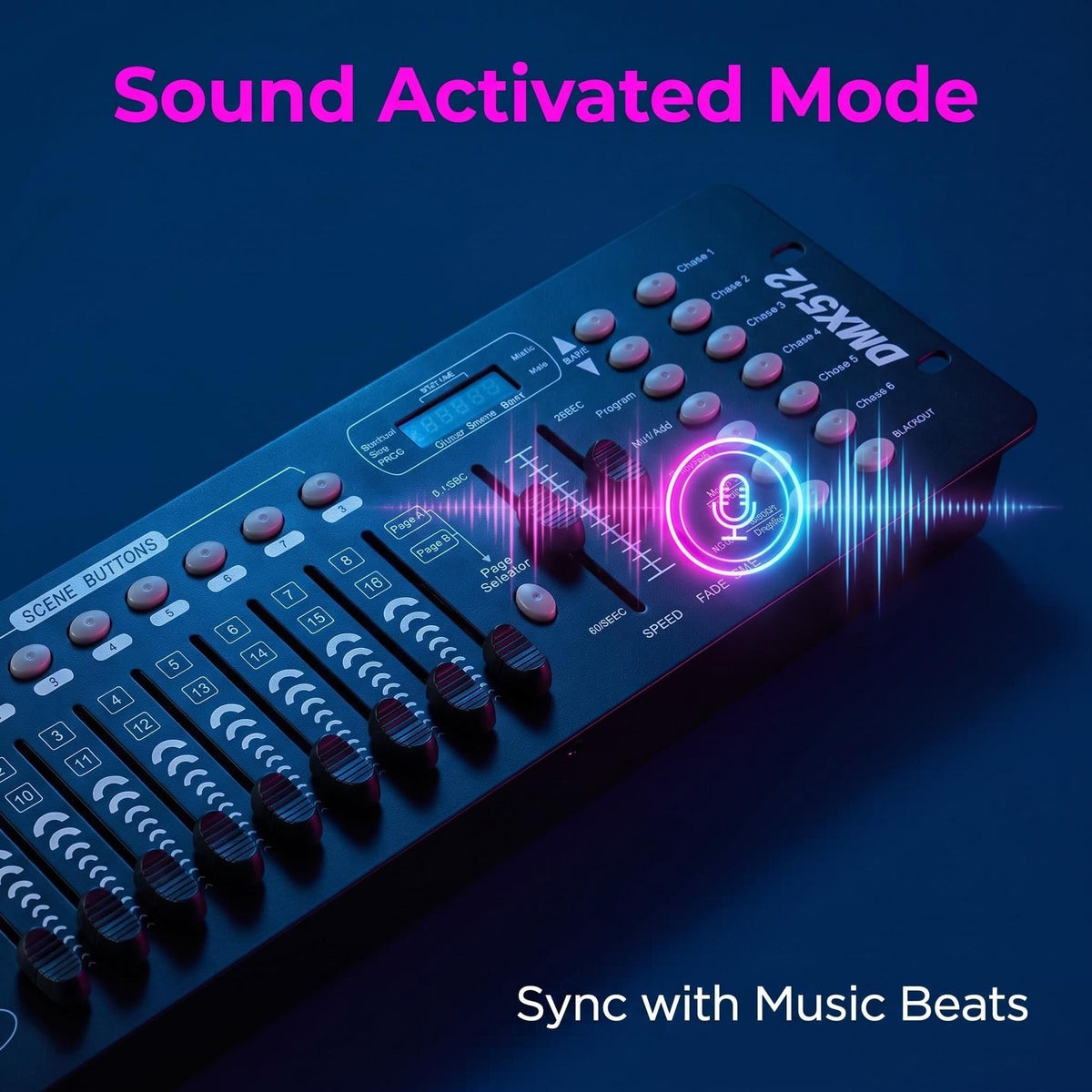 JCYW FLODY 192 DMX Controller for DJ Lights, DMX512 Stage Lighting Console