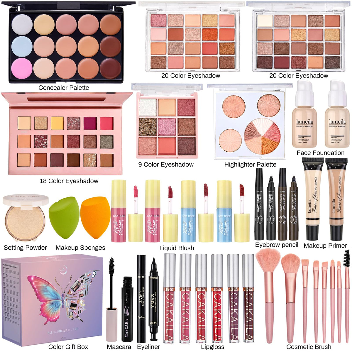 All in One Makeup Kit, Make Up Gift Set, Makeup Kit for Women Full Kit
